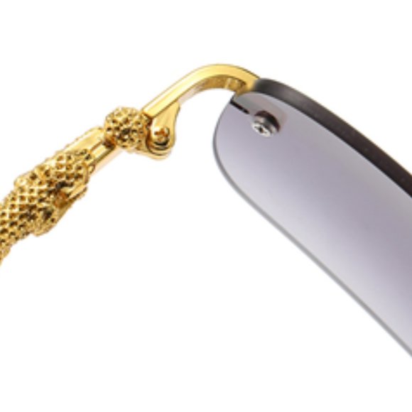 Neiman Marcus Jaguar  Retro Luxury Gold Metal Sunglasses main image 6